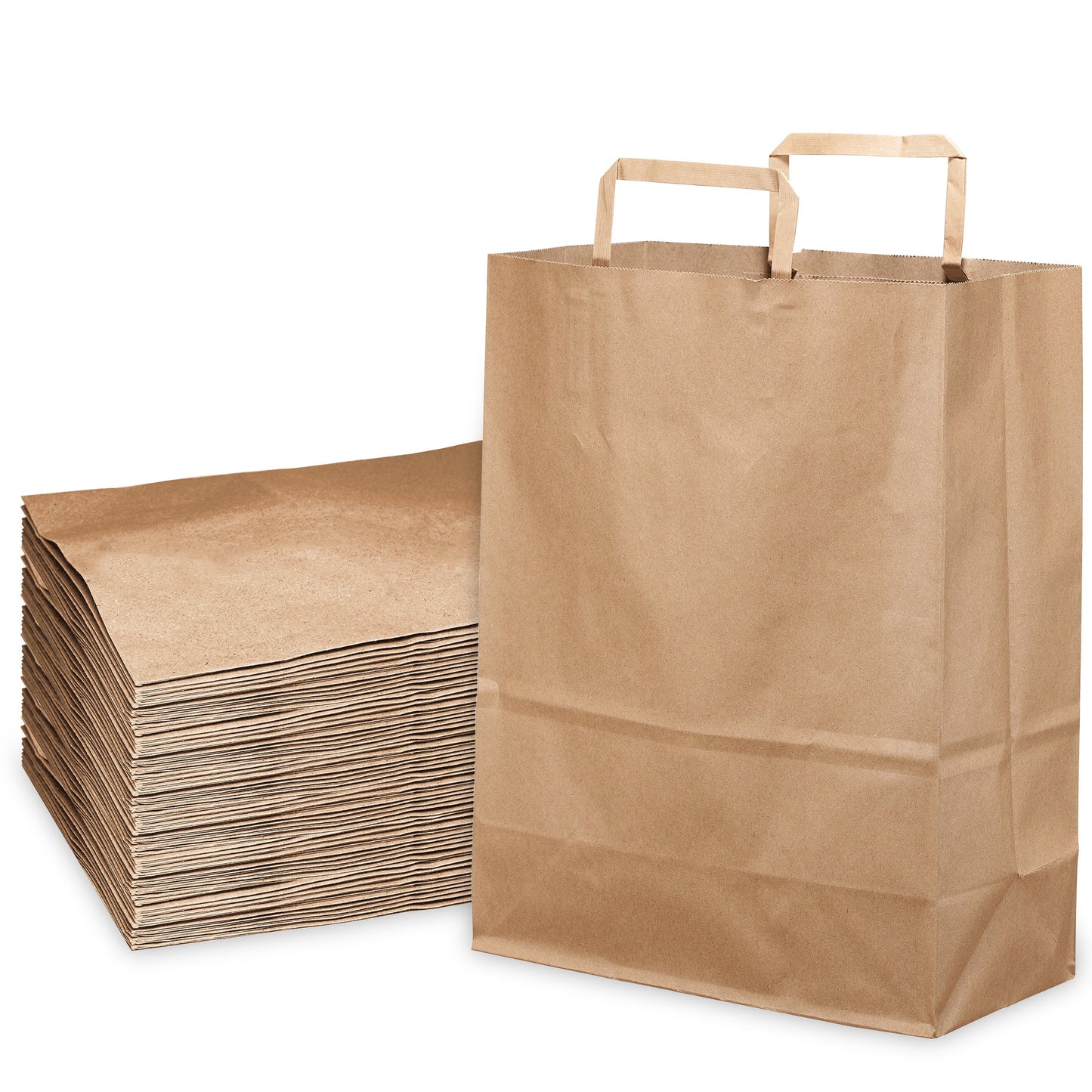 Kraft Paper Gift Bags with Paper Handles Brown Shopping Bags, Retail, Reusable, Party, Grocery Bags, Eco Friendly, Recyclable
