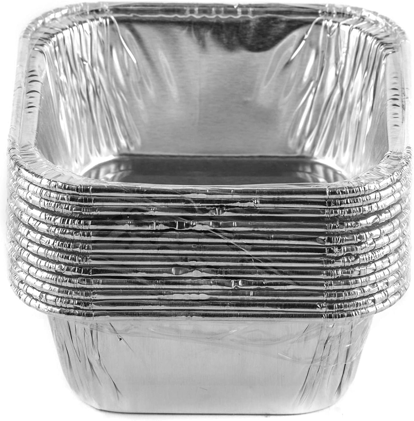 Aluminum Square Tin Muffin Pan 3 inch - Disposable Aluminum Cupcake Pans - Strong, Durable, Reusable, Recyclable - Muffin Tin Great for Baking Cupcakes, Muffins, Small Pies, Loafs (3 x 3)