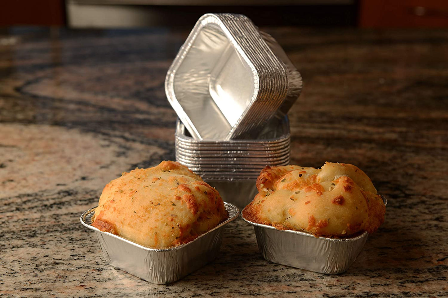 Aluminum Square Tin Muffin Pan 3 inch - Disposable Aluminum Cupcake Pans - Strong, Durable, Reusable, Recyclable - Muffin Tin Great for Baking Cupcakes, Muffins, Small Pies, Loafs (3 x 3)
