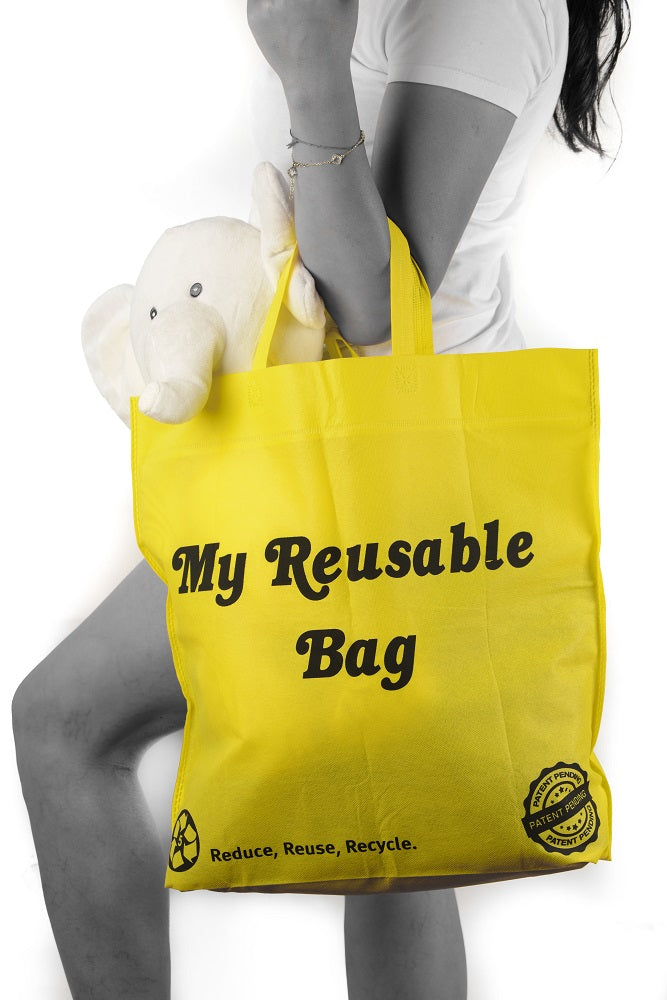 Multi Color Reusable Grocery Bags Large Shopping Bags with Handles, Fabric Tote Bags, Merchandise Bags, Gift Bags, Foldable, Eco Friendly