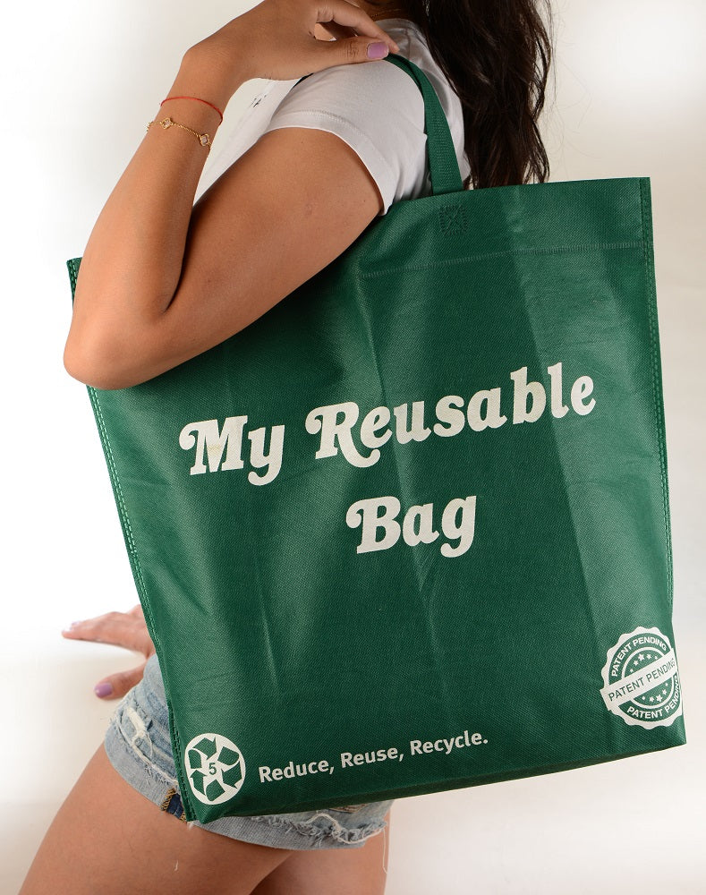 Multi Color Reusable Grocery Bags Large Shopping Bags with Handles, Fabric Tote Bags, Merchandise Bags, Gift Bags, Foldable, Eco Friendly