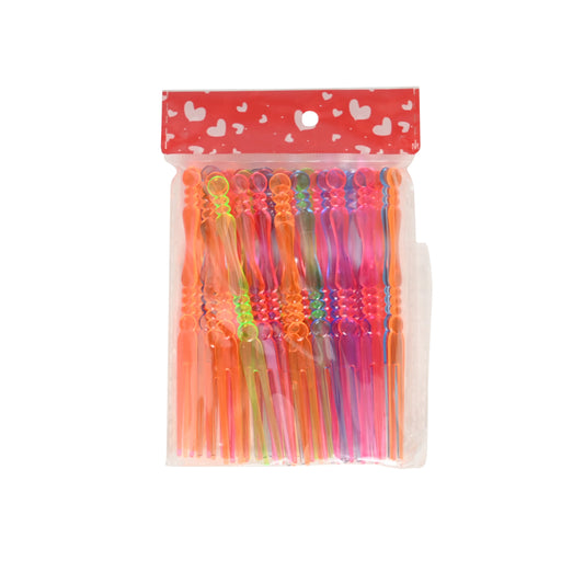 Disposable Plastic Forks, 4" Plastic Fruit Forks Picks, Forks Bistro Cocktail Forks Tasting Appetizer Forks, Multicolor