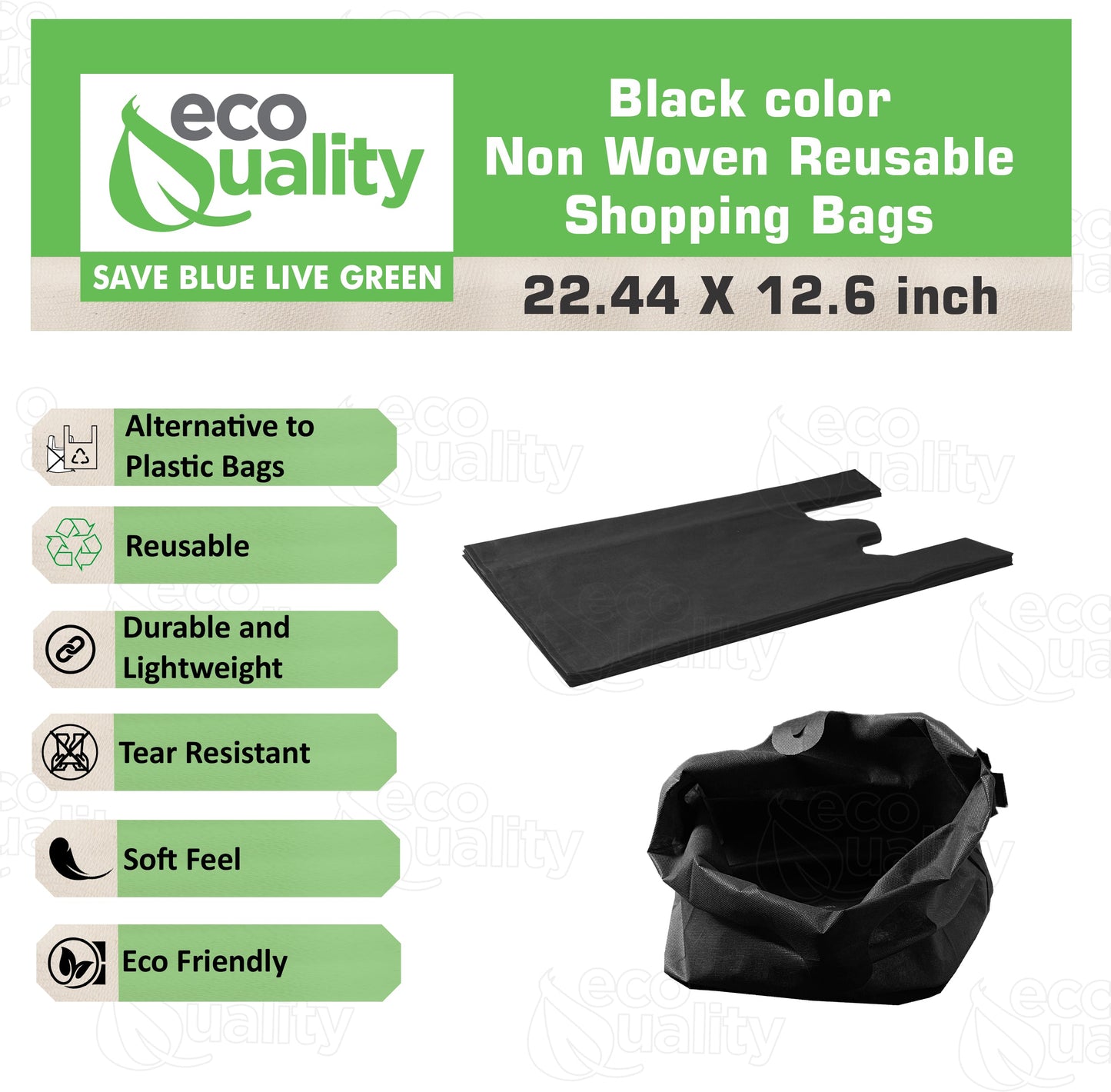 Non Woven Reusable T-Shirt Shopping Bags Large