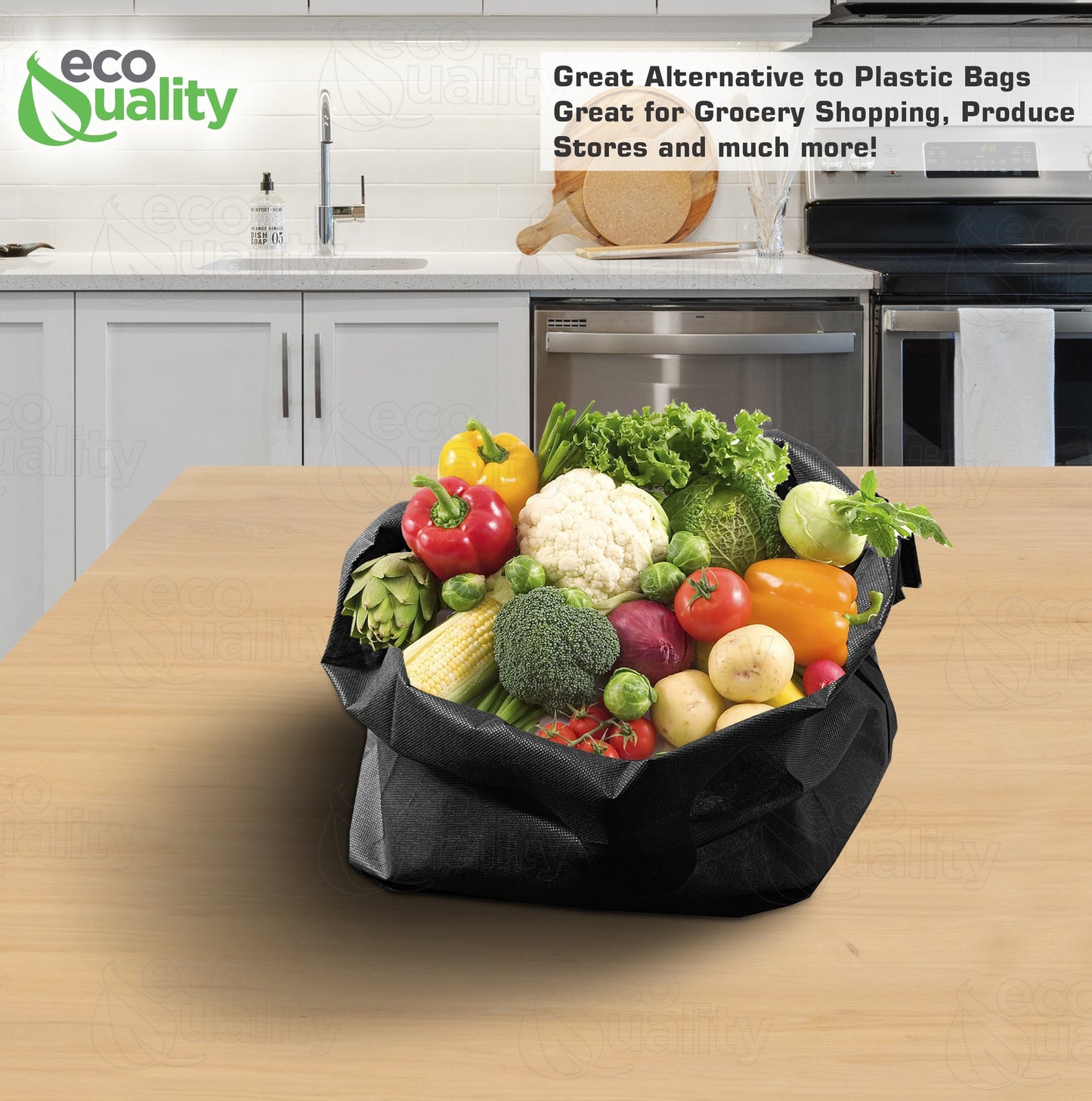 Non Woven Reusable T-Shirt Shopping Bags Large