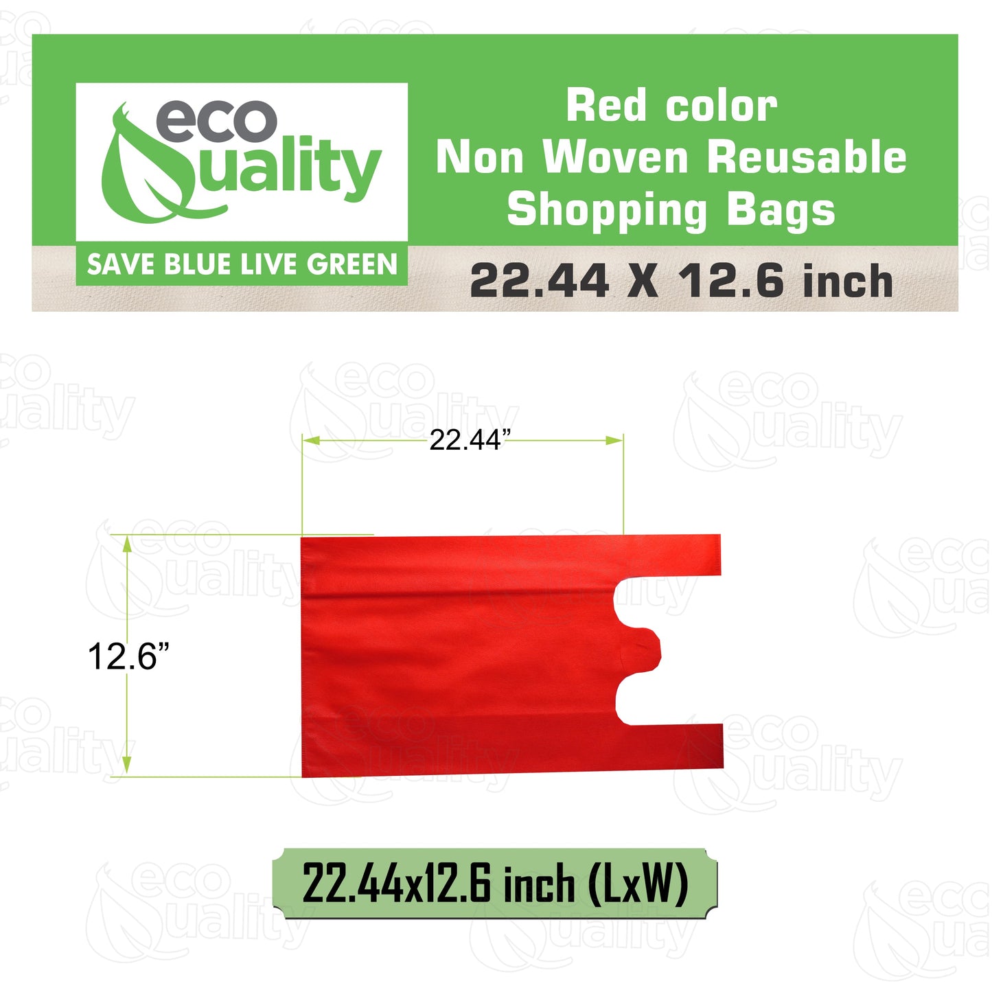 Non Woven Reusable T-Shirt Shopping Bags Large