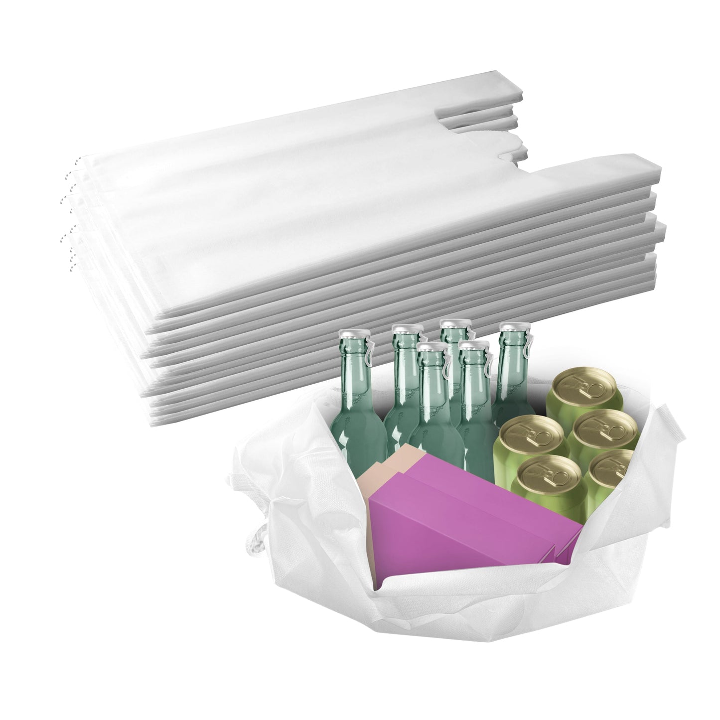 Non Woven Reusable T-Shirt Shopping Bags Large