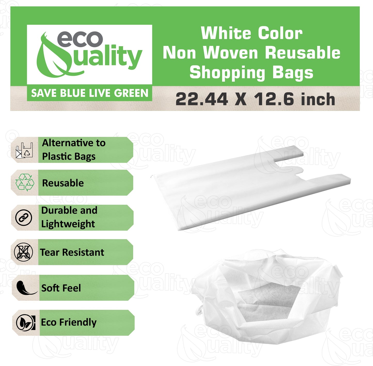 Non Woven Reusable T-Shirt Shopping Bags Large