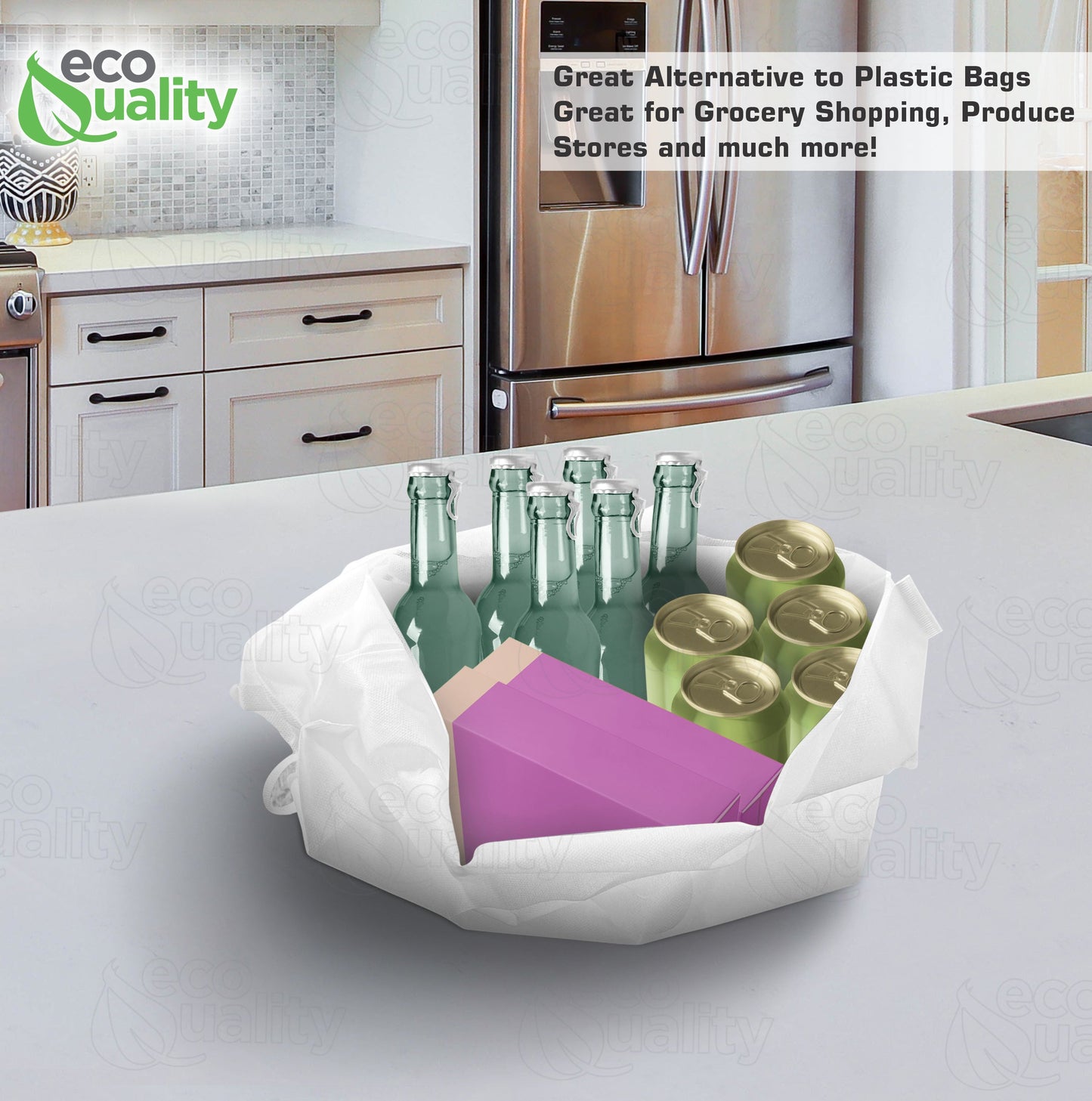 Non Woven Reusable T-Shirt Shopping Bags Large