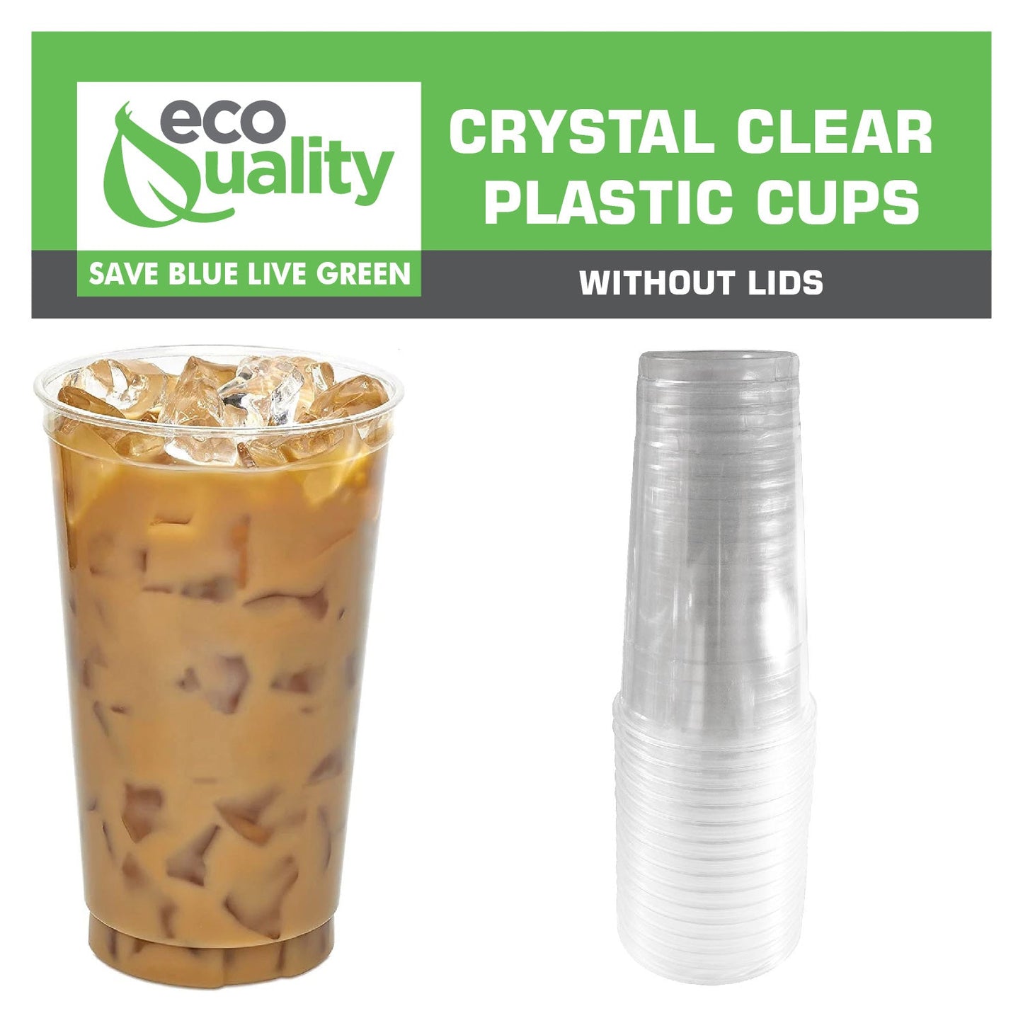 10oz Disposable Pet Clear Plastic Smoothie Cups