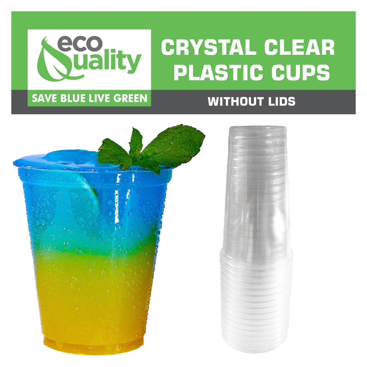 12oz Disposable Pet Clear Plastic Smoothie Cups