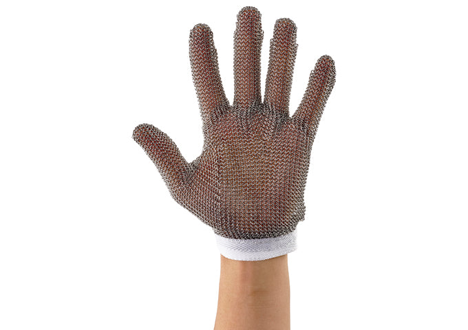 Stainless Steel Protective Mesh Glove Reversible 500 PCs (Large/Medium/Small - Blue/Red/White)