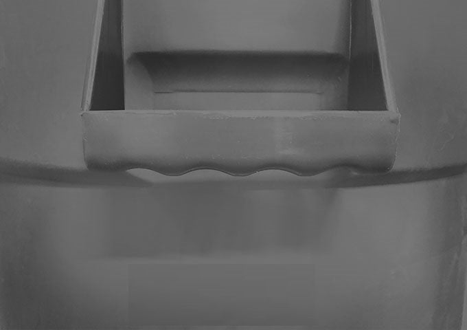 Heavy-Duty Round Trash Can 10 Gallon Grey - Plastic Garbage Can