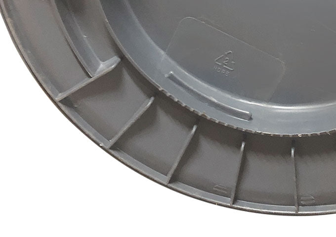 Heavy-Duty Round Trash Can 10 Gallon Grey - Plastic Garbage Can