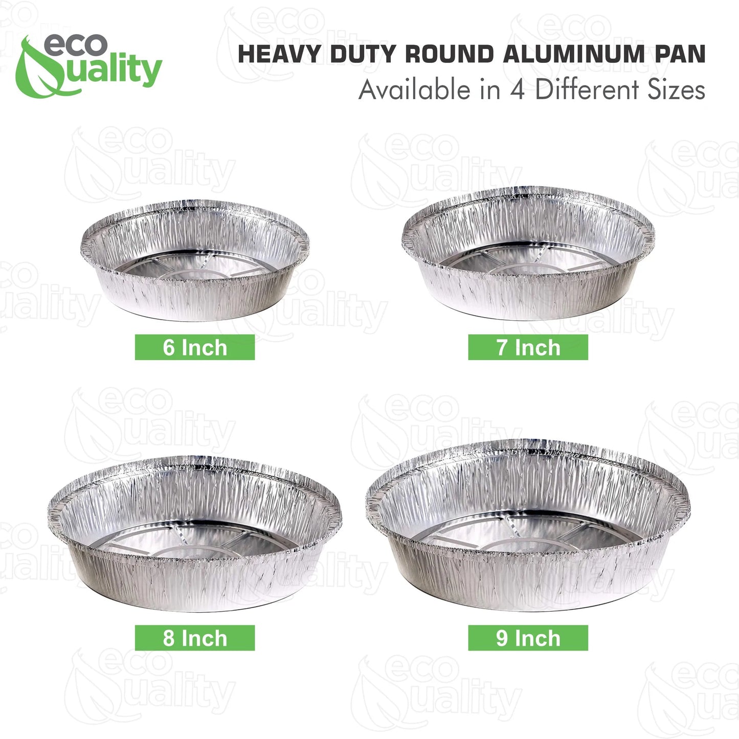 Restaurant Meal Prep Food Trucks Caterers Buffet serve Cold hot food affordable bulk economical commercial wholesale freezer safe reusable recyclable High Quality Recyclable Aluminum Take out to go container tin Round Foil Aluminum Pan ecoquality Baking Oven Cake Supplies heavy duty strong sturdy dinner lunch breakfast  entrees, appetizers, sides, or even desserts container hemmed edges silver stackable round leak proof  9 inches diameter 44 fluid ounces oz