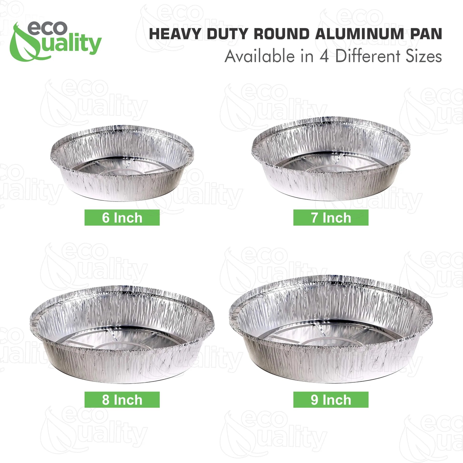 Restaurant Meal Prep Food Trucks Caterers Buffet serve Cold hot food affordable bulk economical commercial wholesale freezer safe reusable recyclable High Quality Recyclable Aluminum Take out to go container tin Round Foil Aluminum Pan ecoquality Baking Oven Cake Supplies heavy duty strong sturdy dinner lunch breakfast  entrees, appetizers, sides, or even desserts container hemmed edges silver stackable round leak proof  9 inches diameter 44 fluid ounces oz