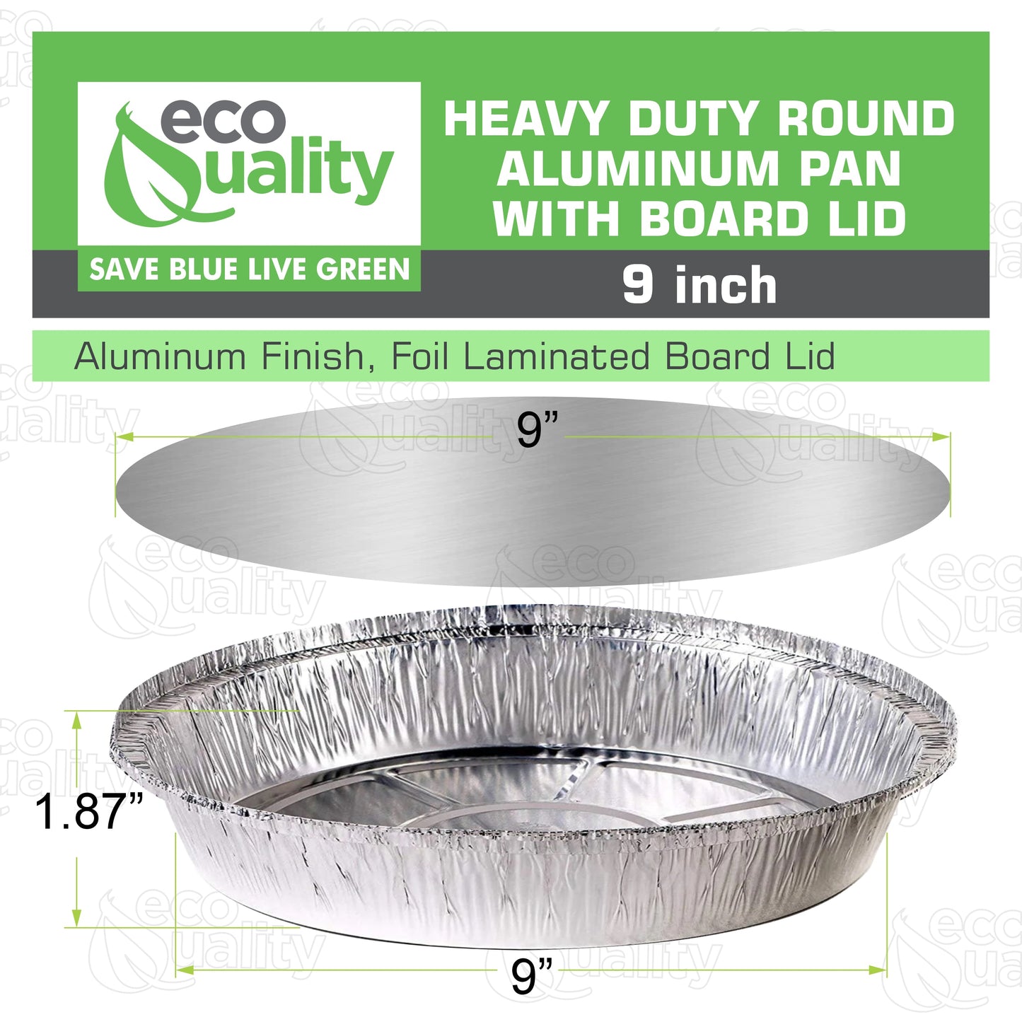 9" Disposable Aluminum Foil Round Take-Out Pans with Board Lids