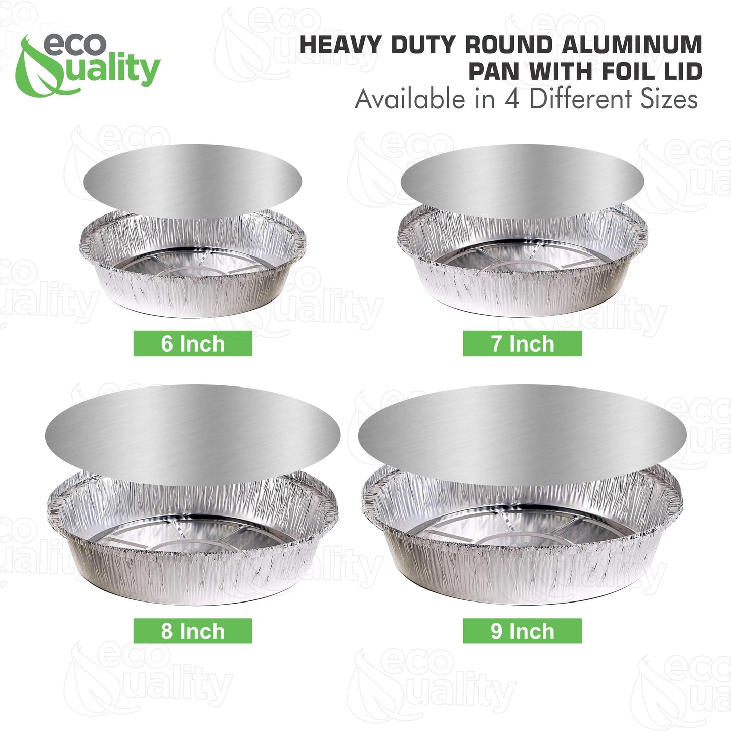 9" Disposable Aluminum Foil Round Take-Out Pans with Board Lids