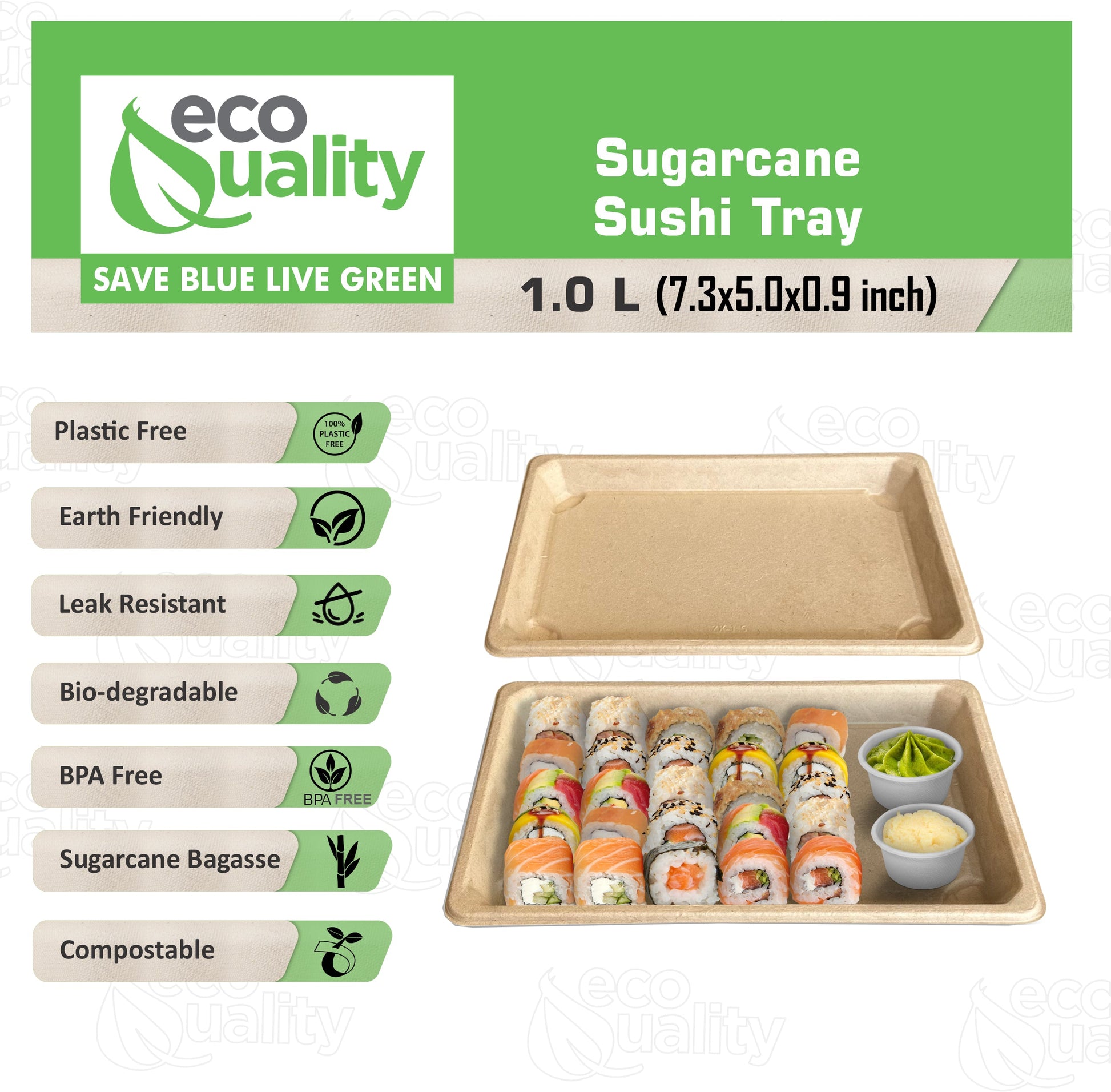 Compostable Packaging, Sustainable Sushi Tray, Eco-Friendly Food Packaging, Biodegradable Sushi Platter, Green Packaging Solution, Environmentally Friendly Tray, Zero-Waste Sushi Packaging, Bioplastics Sushi Tray, Earth-Friendly Sushi Container, Organic Waste Composting, Biodegradable Food Service, Natural Fiber Sushi Platter, Eco-conscious Sushi Packaging, Compostable Takeout Container