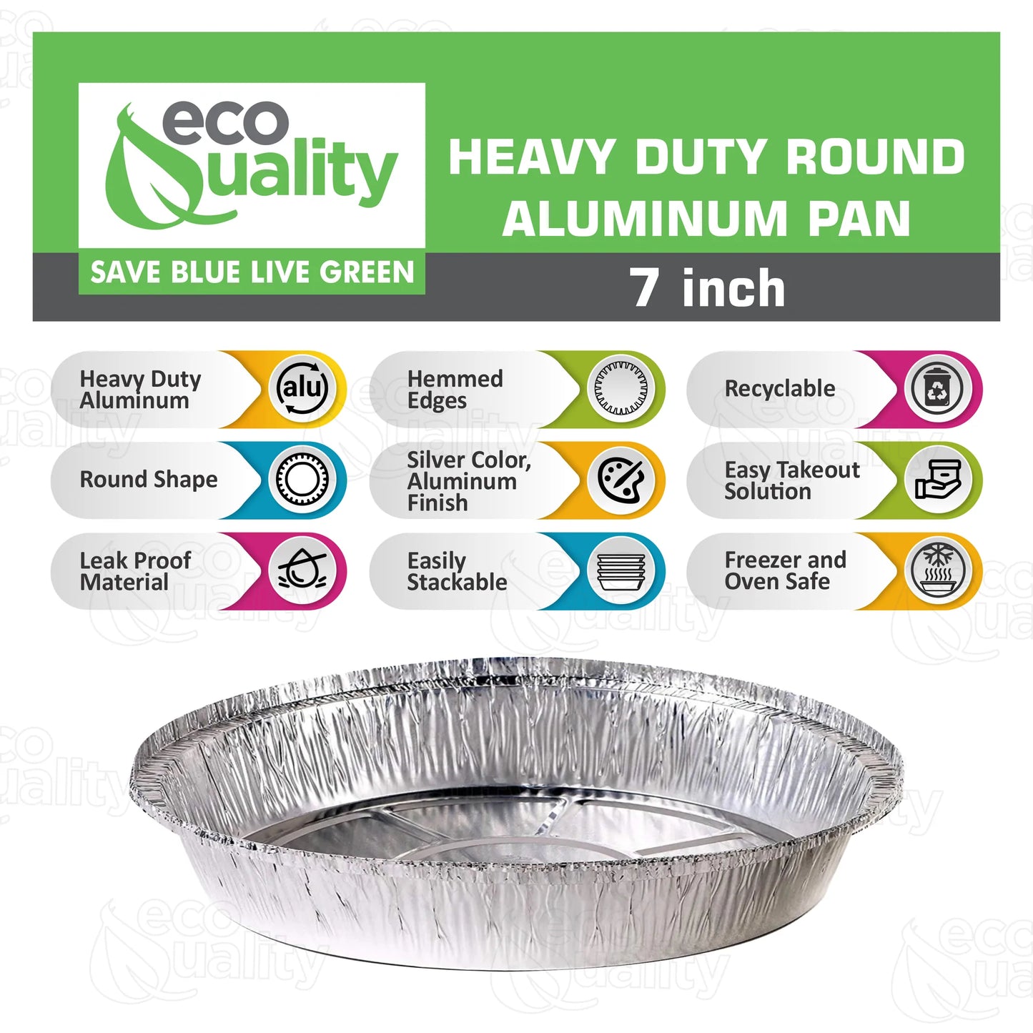 Disposable Round Aluminum Foil Take-Out Pans