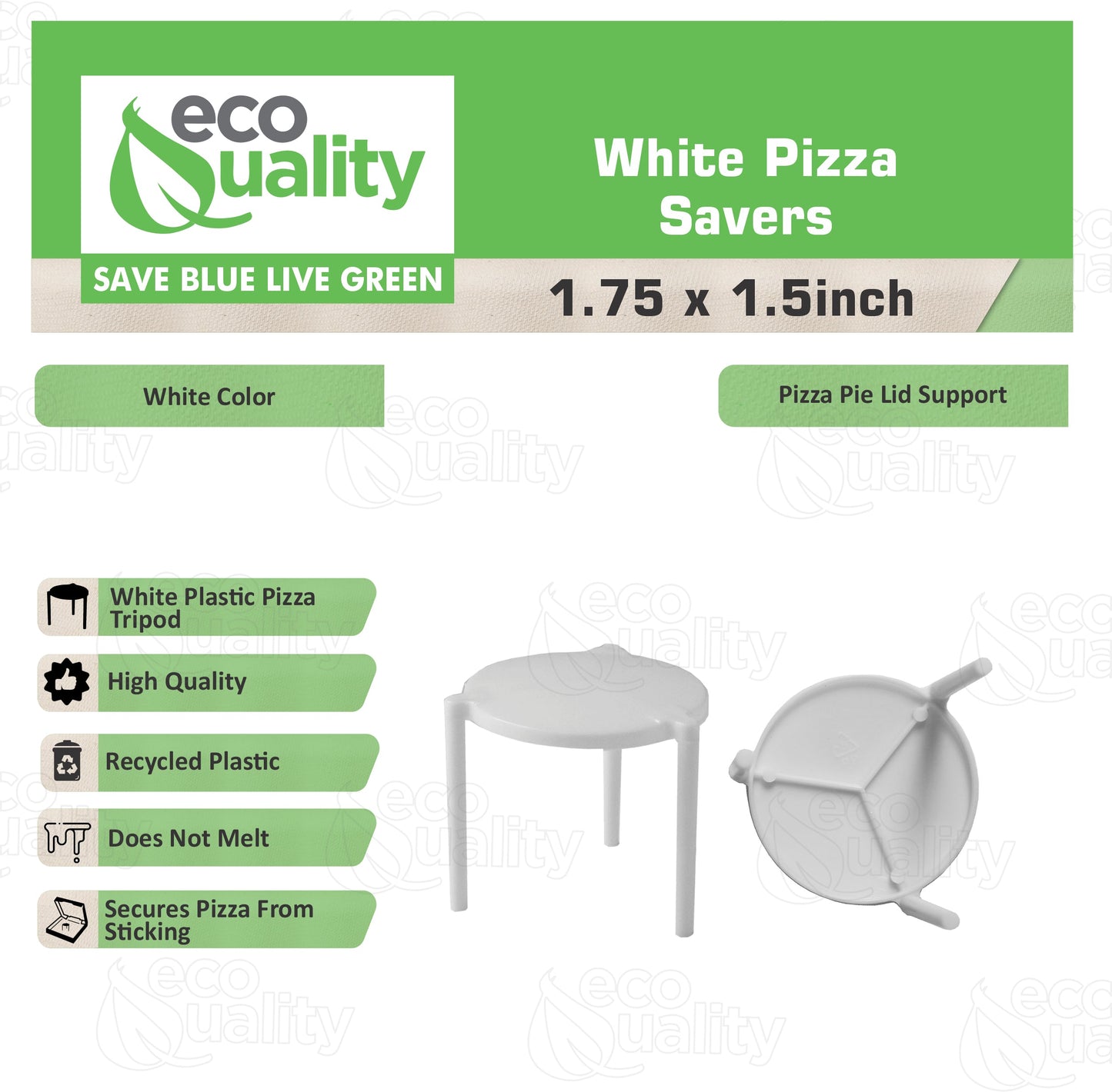 Pizza Saver Stand, White Plastic Tripod Stack, Tabletop pizza, pizza tripod  