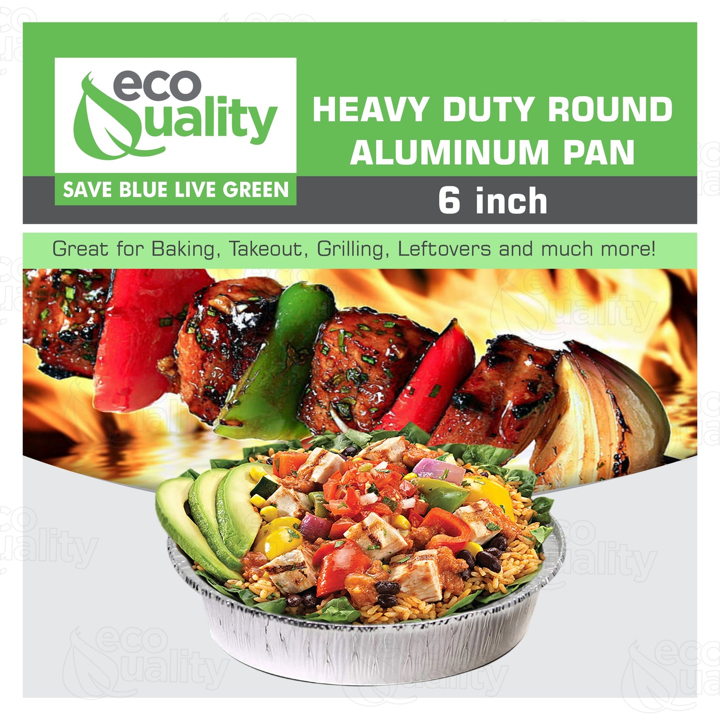 Restaurant Meal Prep Food Trucks Caterers Buffet serve Cold hot food affordable bulk economical commercial wholesale freezer safe reusable recyclable High Quality Recyclable Aluminum Take out to go container tin Round Foil Aluminum Pan Baking Oven Cake Supplies heavy duty strong sturdy dinner lunch breakfast  entrees, appetizers, sides, or even desserts container hemmed edges silver stackable round leak proof  6 inches diameter 18 fluid ounces oz