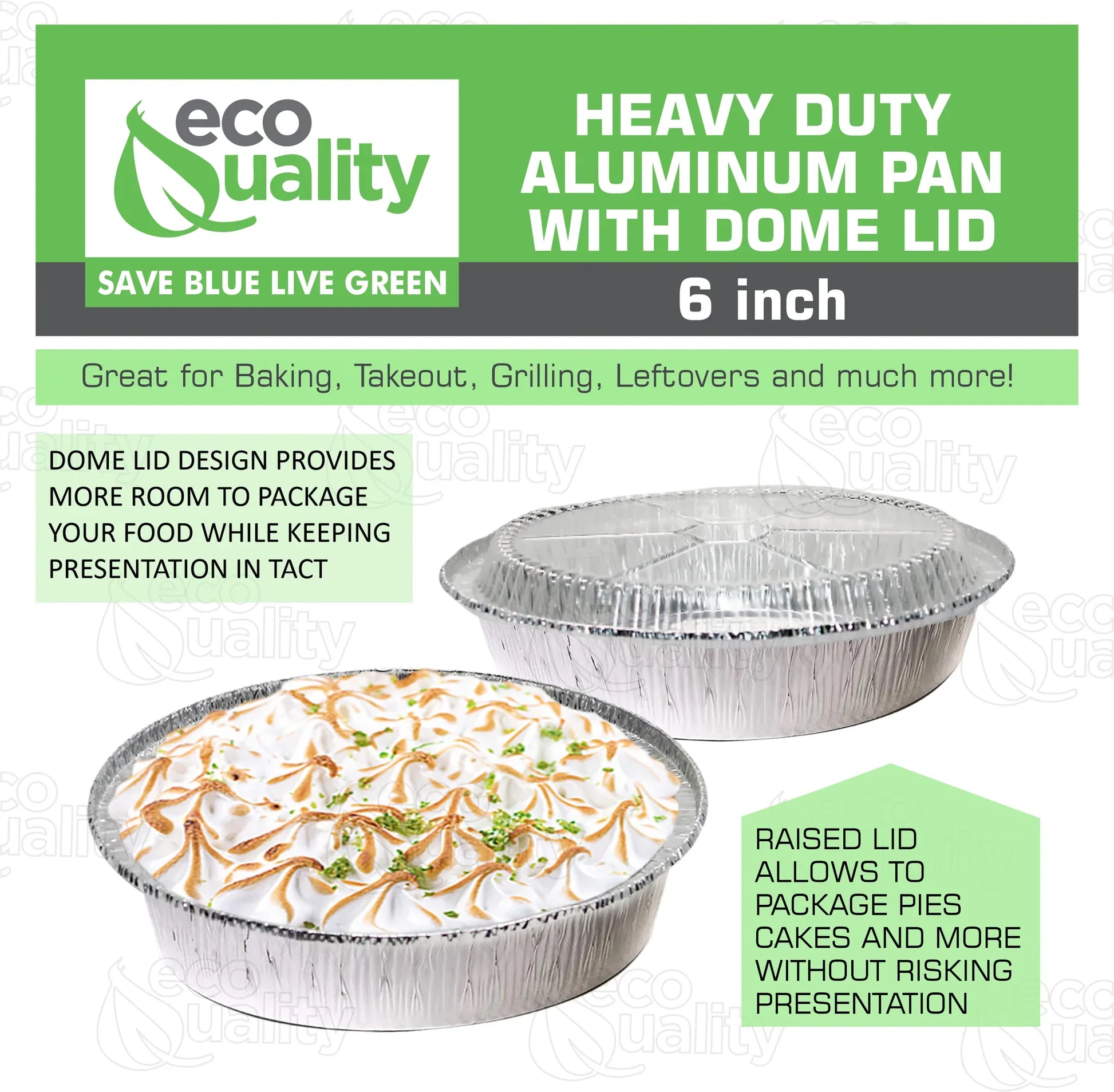 Restaurant Meal Prep Food Trucks Caterers Buffet serve Cold hot food leak proof affordable bulk economical commercial wholesale freezer safe reusable recyclable High Quality Recyclable Aluminum Take out to go container tin Round Foil Aluminum Pan ecoquality Baking Oven Cake Supplies with clear plastic dome lid heavy duty strong sturdy dinner lunch breakfast  entrees, appetizers, sides, or even desserts container hemmed edges silver stackable round leak proof  16 inches diameter 18 fluid ounces oz