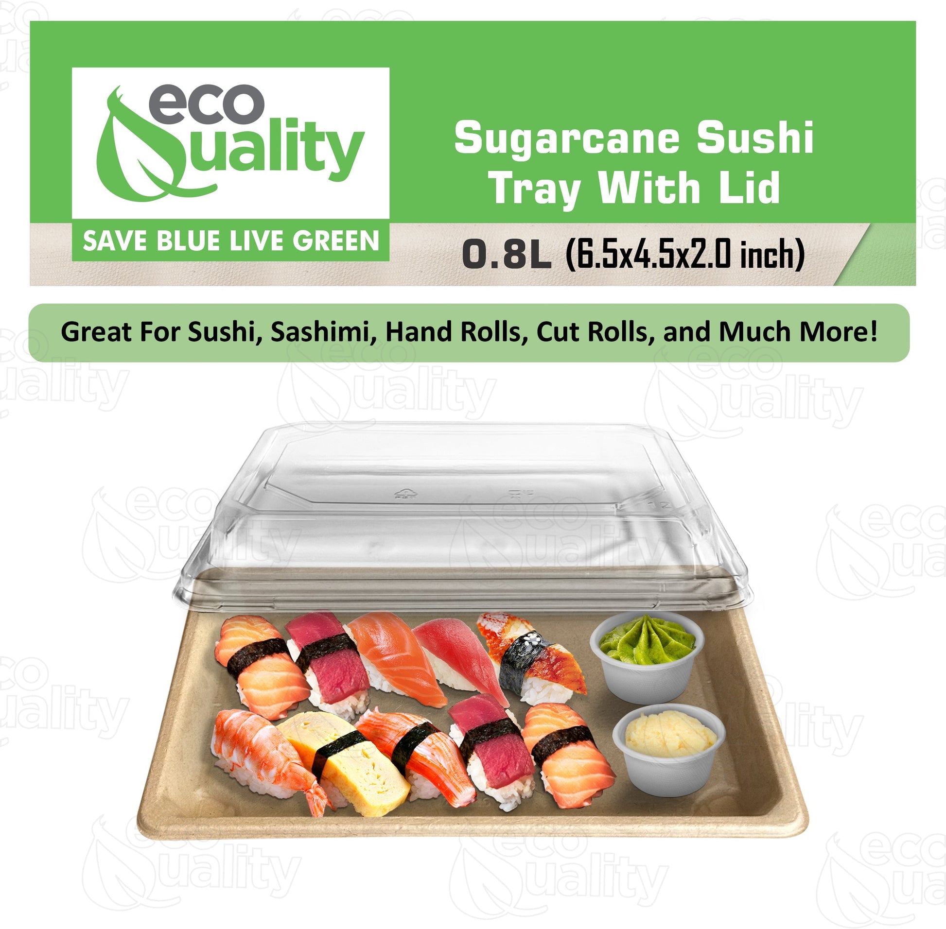 Compostable Packaging, Sustainable Sushi Tray, Eco-Friendly Food Packaging, Biodegradable Sushi Platter, Green Packaging Solution, Environmentally Friendly Tray, Zero-Waste Sushi Packaging, Bioplastics Sushi Tray, Earth-Friendly Sushi Container, Organic Waste Composting, Biodegradable Food Service, Natural Fiber Sushi Platter, Eco-conscious Sushi Packaging, Compostable Takeout Container