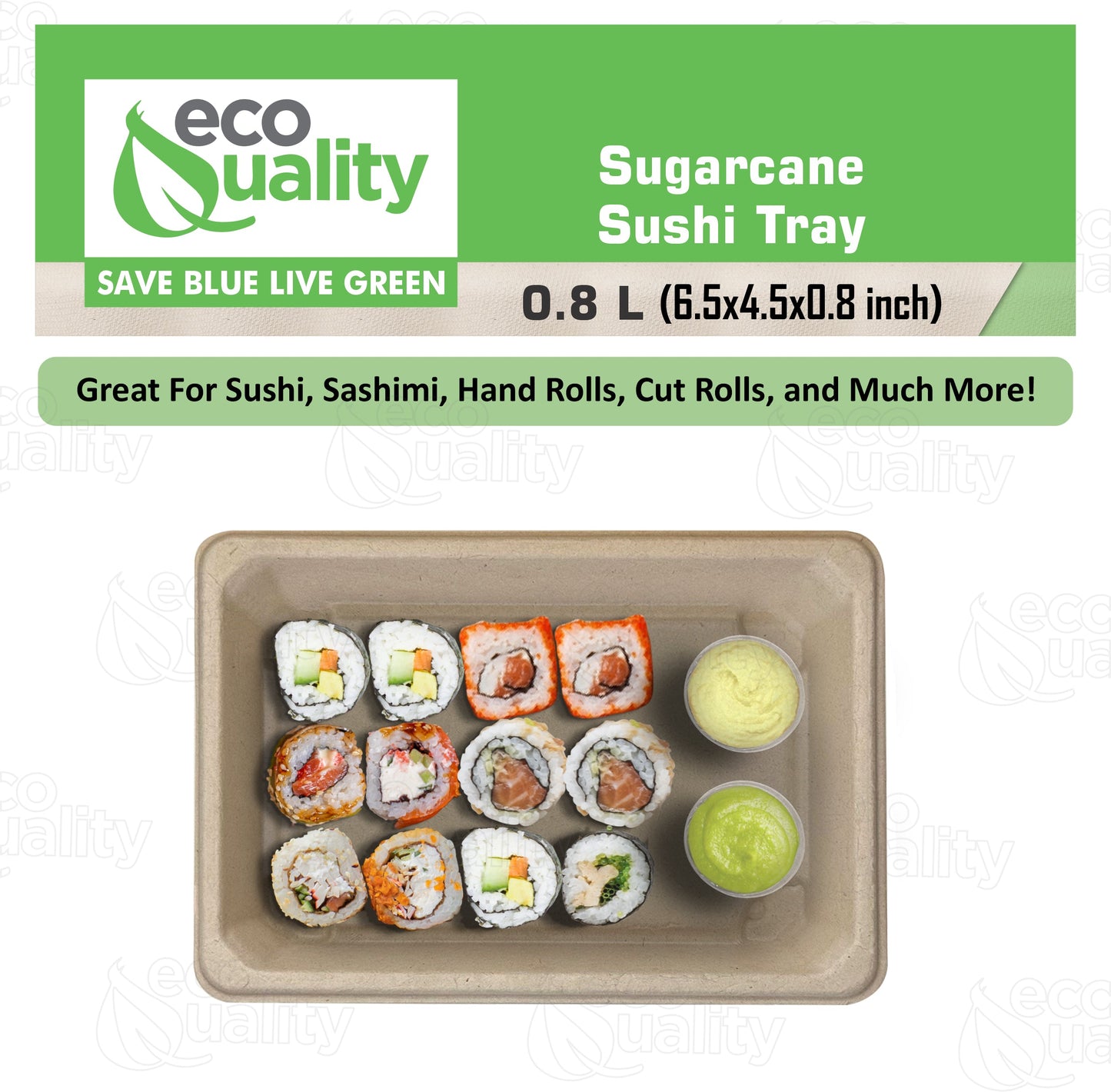 Compostable Packaging, Sustainable Sushi Tray, Eco-Friendly Food Packaging, Biodegradable Sushi Platter, Green Packaging Solution, Environmentally Friendly Tray, Zero-Waste Sushi Packaging, Bioplastics Sushi Tray, Earth-Friendly Sushi Container, Organic Waste Composting, Biodegradable Food Service, Natural Fiber Sushi Platter, Eco-conscious Sushi Packaging, Compostable Takeout Container