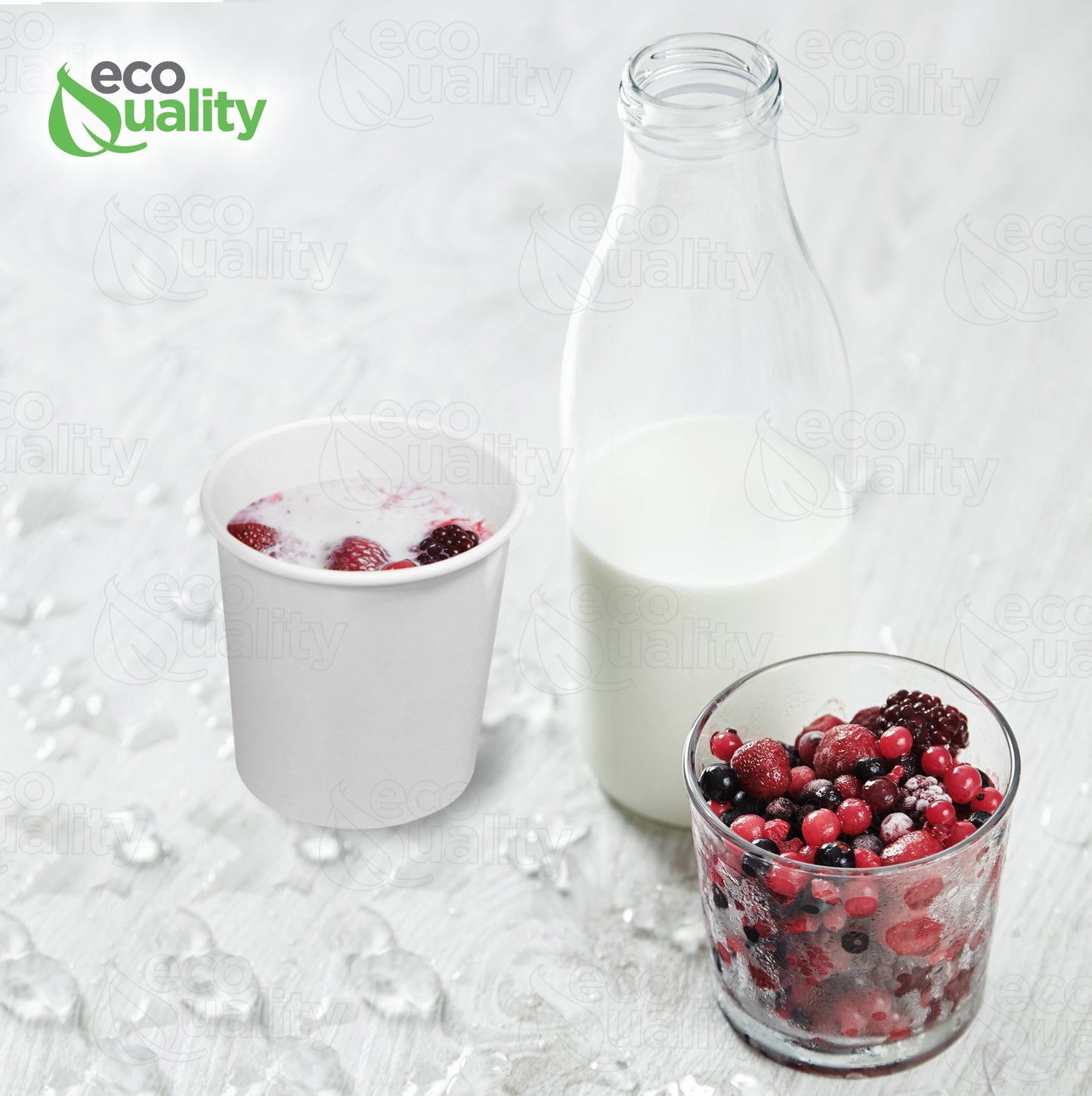 16oz Disposable White Paper Soup Containers Ice Cream Yogurt Cups