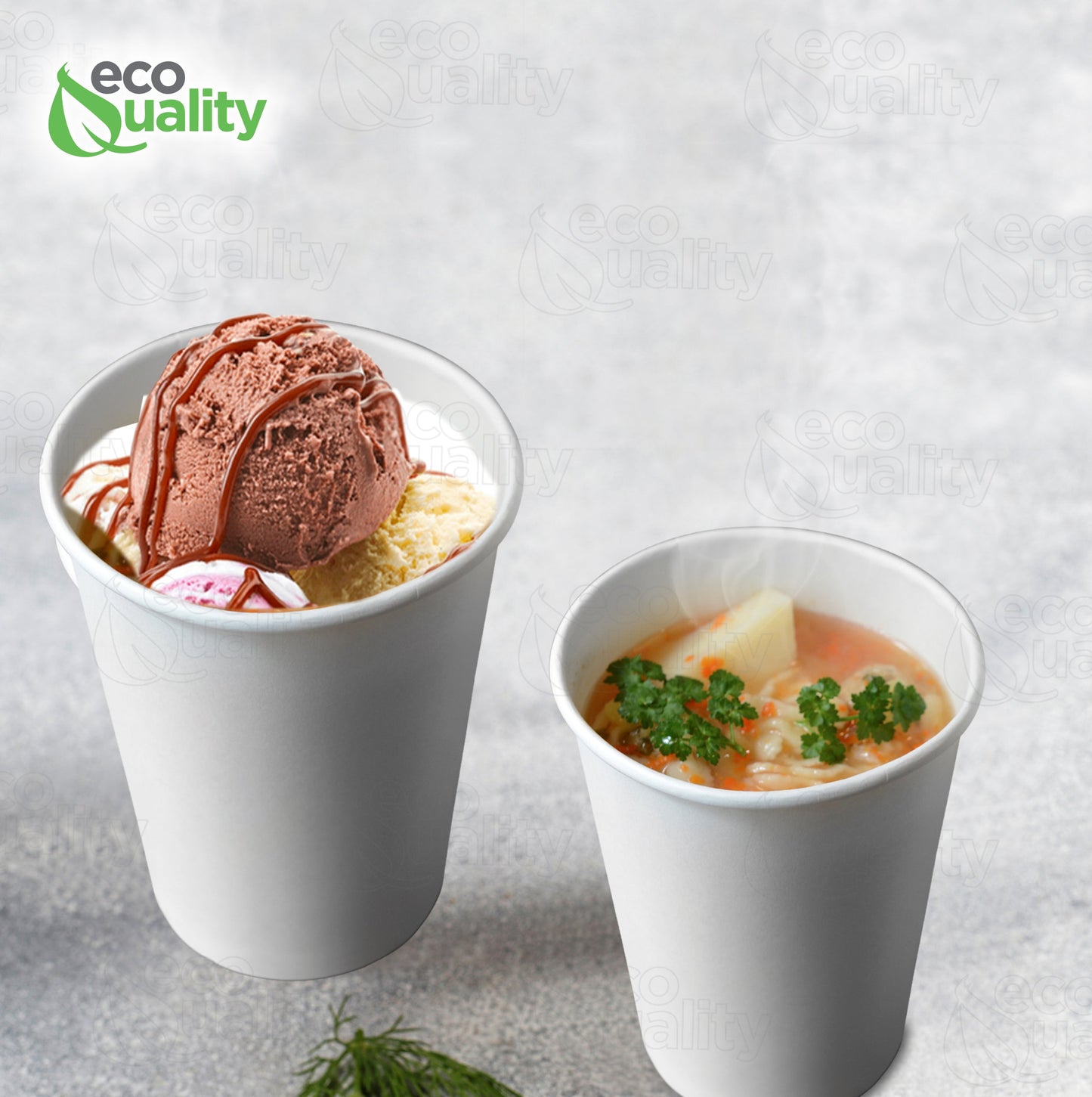 32oz Disposable White Paper Soup Containers Paper Ice Cream Yogurt Cups