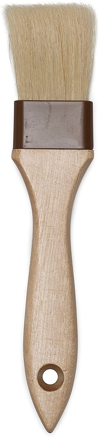 Pastry Brush with Natural Boar Bristle - Basting Oil Brush with Hardwood Handles Great for Kitchen Oil Marinade Grill BBQ Cooking Baking Brush