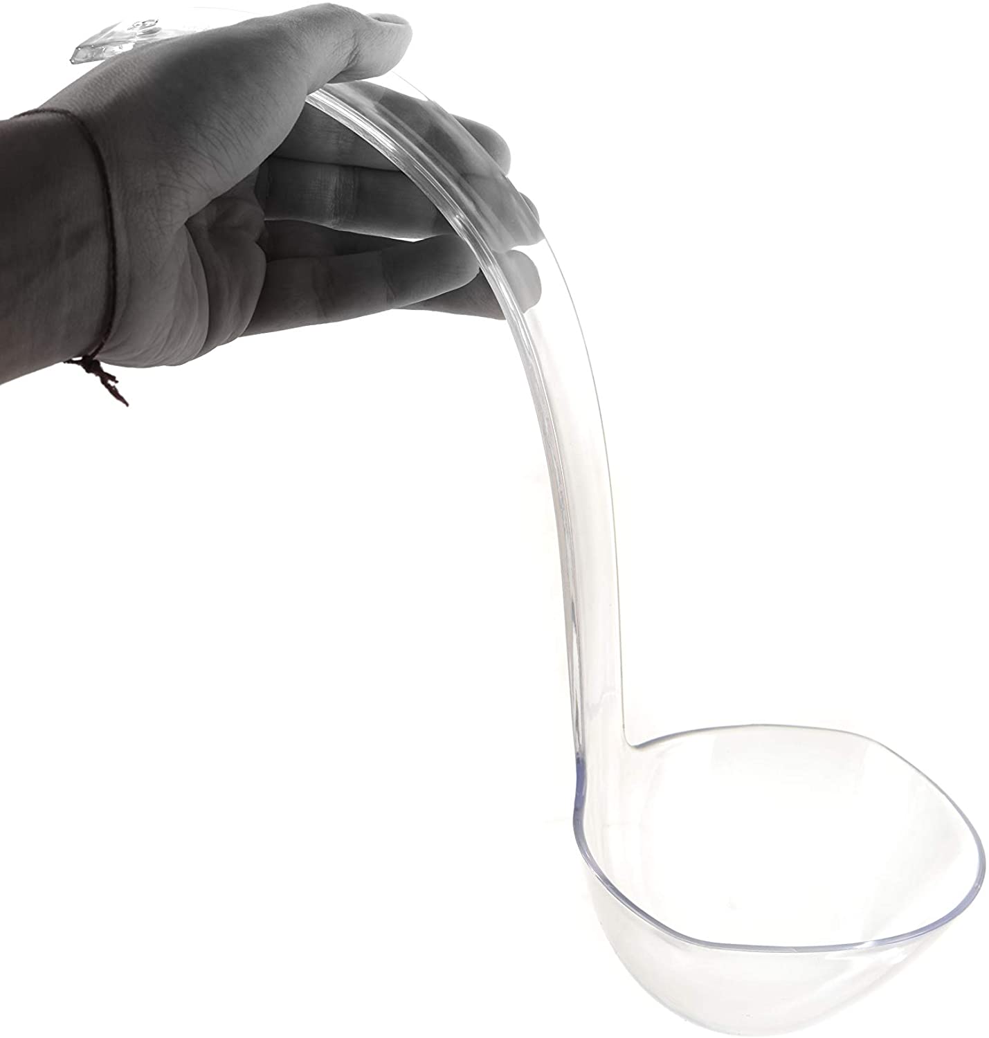 Plastic Clear Soup Ladle - Punch Ladle - Great for Soups, Fruit Punch, Ice Tea, Salad Dressings - Heavy Duty Premium - 5 Ounce Serving Ladle