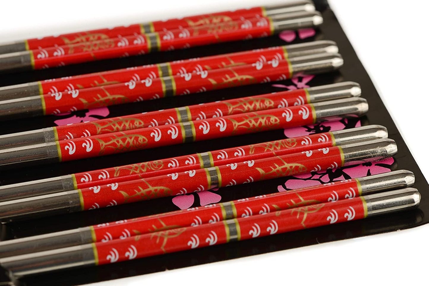 Premium Reusable Stainless Steel Chopsticks Great for Dinner, Kitchen, Ramen, Dishwasher Safe 8.8"