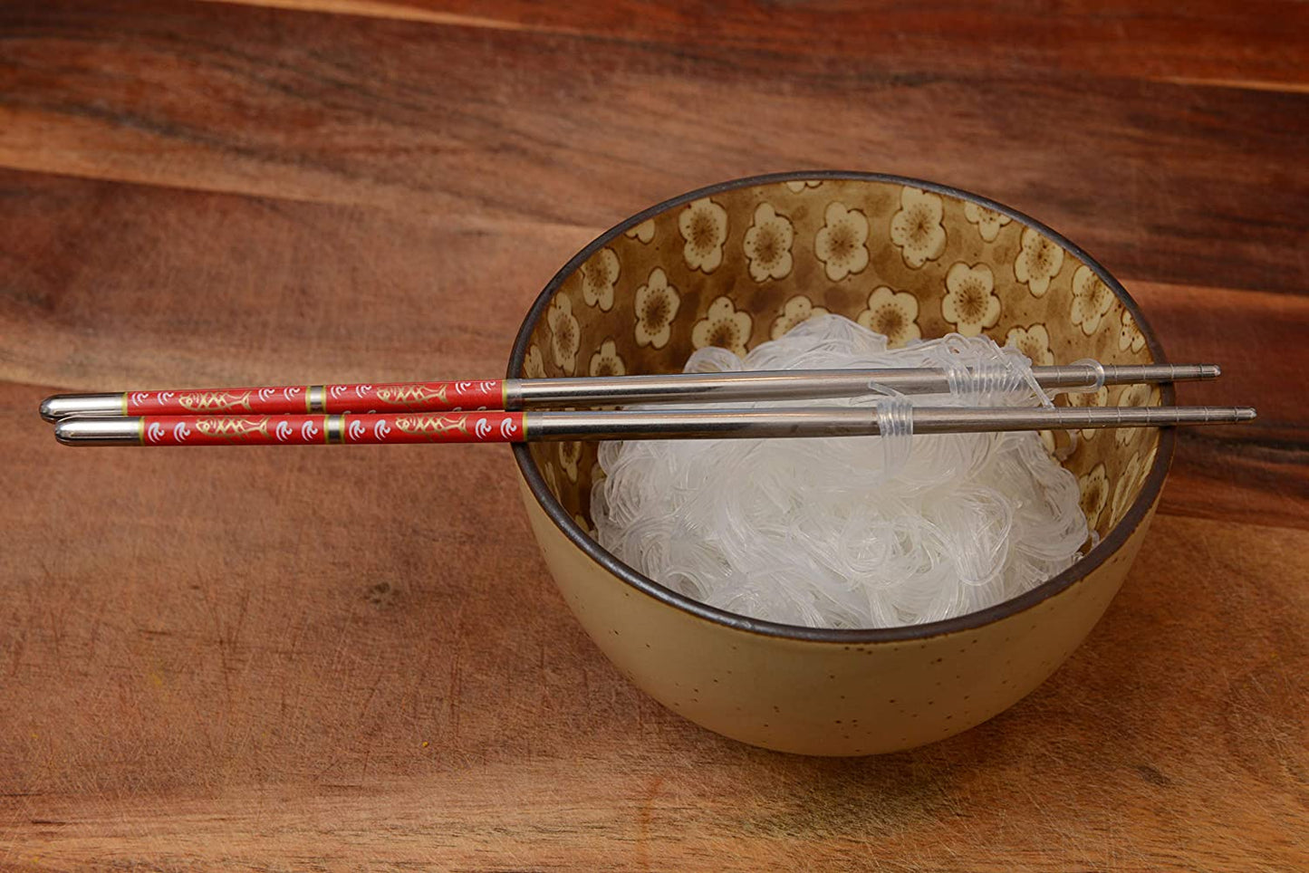 Premium Reusable Stainless Steel Chopsticks Great for Dinner, Kitchen, Ramen, Dishwasher Safe 8.8"