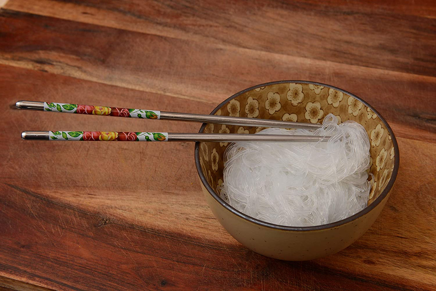 Premium Reusable Stainless Steel Chopsticks Great for Dinner, Kitchen, Ramen, Dishwasher Safe 8.8"