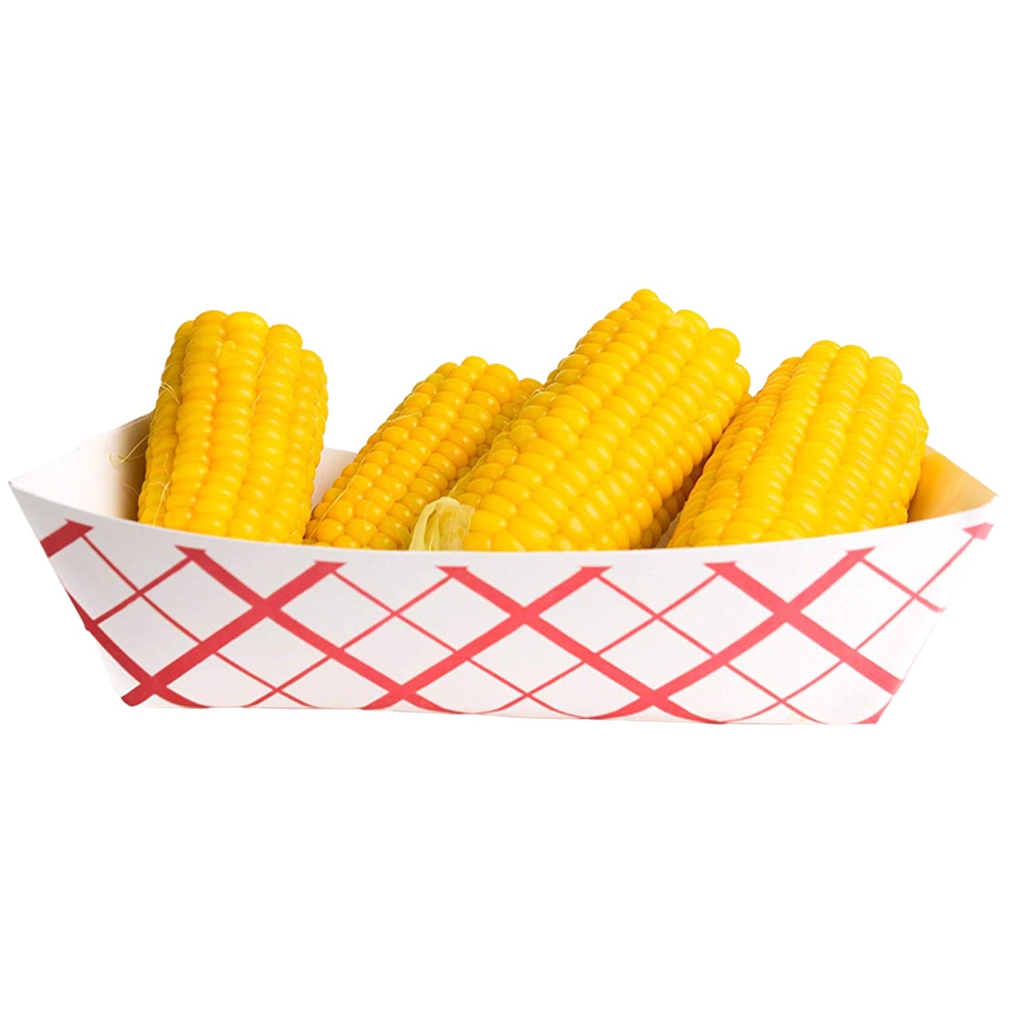 heavy duty strong sturdy hot dog french fries burger corn onion rings household diner restaurant food truck fast food Disposable Checkered Paper Food Tray affordable bulk economical commercial wholesale 1/2lb pound nyc