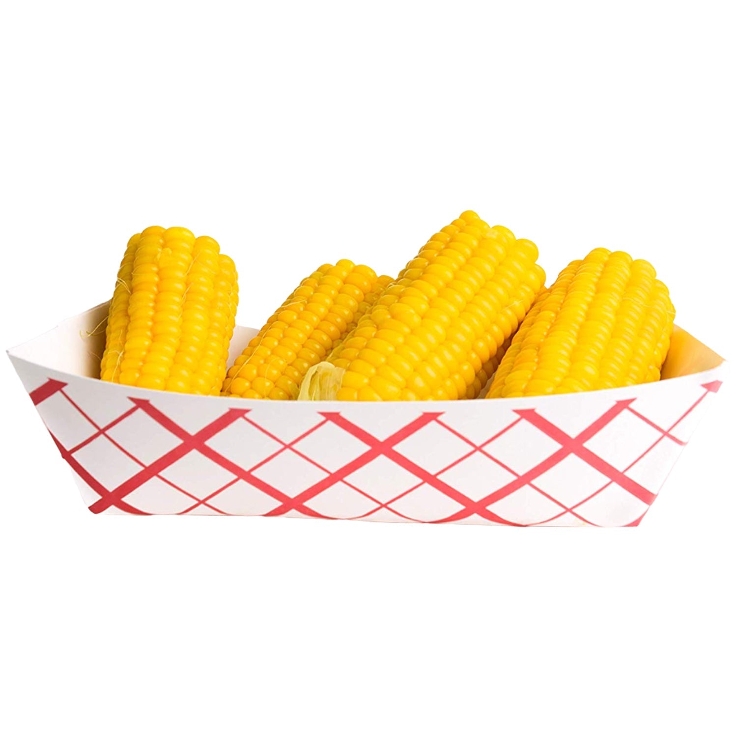 heavy duty strong sturdy hot dog french fries burger corn onion rings household diner restaurant food truck fast food Disposable Checkered Paper Food Tray affordable bulk economical commercial wholesale 1/2lb pound nyc
