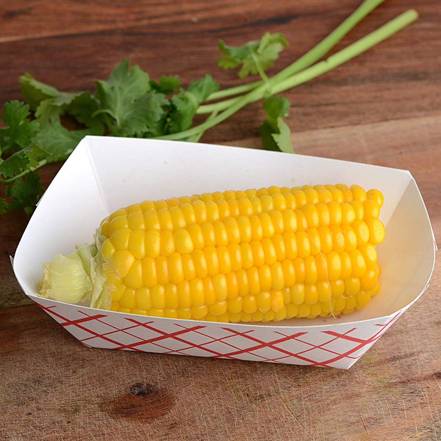 heavy duty strong sturdy hot dog french fries burger corn onion rings household diner restaurant food truck fast food Disposable Checkered Paper Food Tray affordable bulk economical commercial wholesale 1/2lb pound nyc