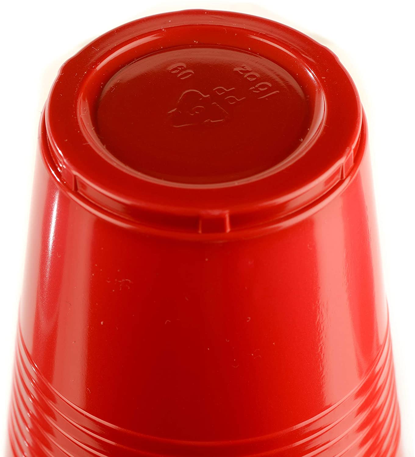 16 Oz Red Plastic Cups - Red Disposable Plastic Party Cups Crack Resistant - Disposable Bulk Party Cups, Birthday Cups - Great for Beer Pong
