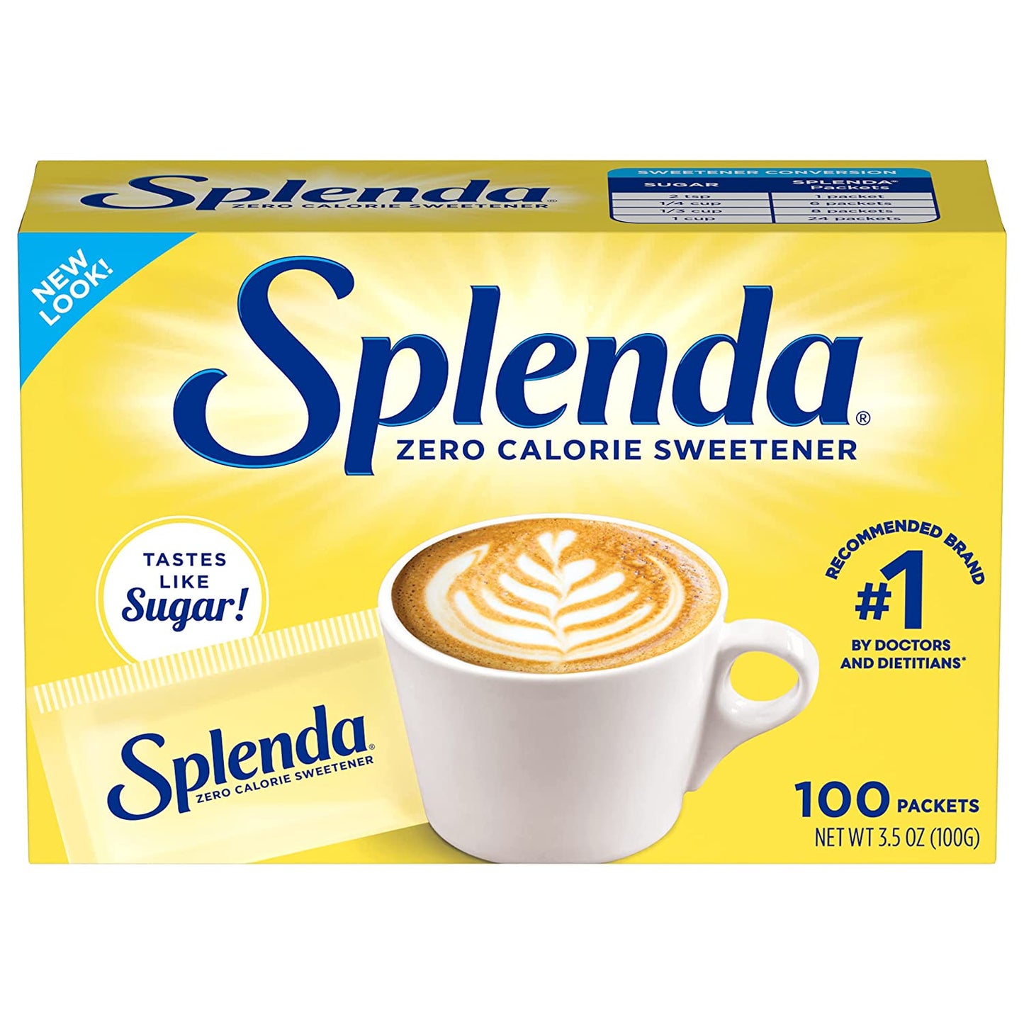 SPLENDA No Calorie Sweetener, Single-Serve Packets, 3.5 Ounce Sugar Substitute