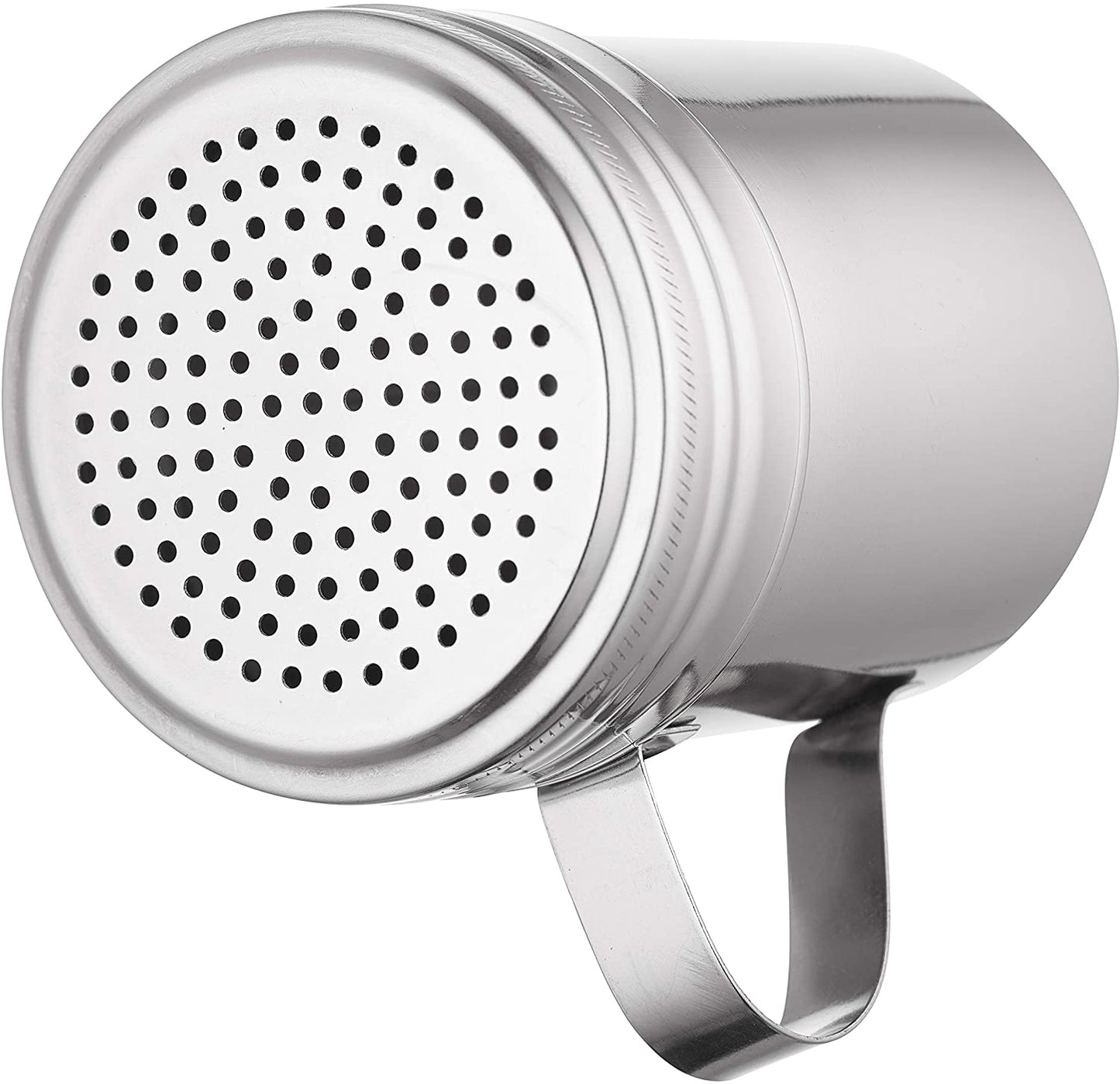 Stainless Steel Versatile Dredge Shaker Set with Handles 10 Ounce - Salt, Pepper, Sugar, Condiments, Oregano, Spices Shaker for Restaurants, Baking, Cooking by EcoQuality (10oz)