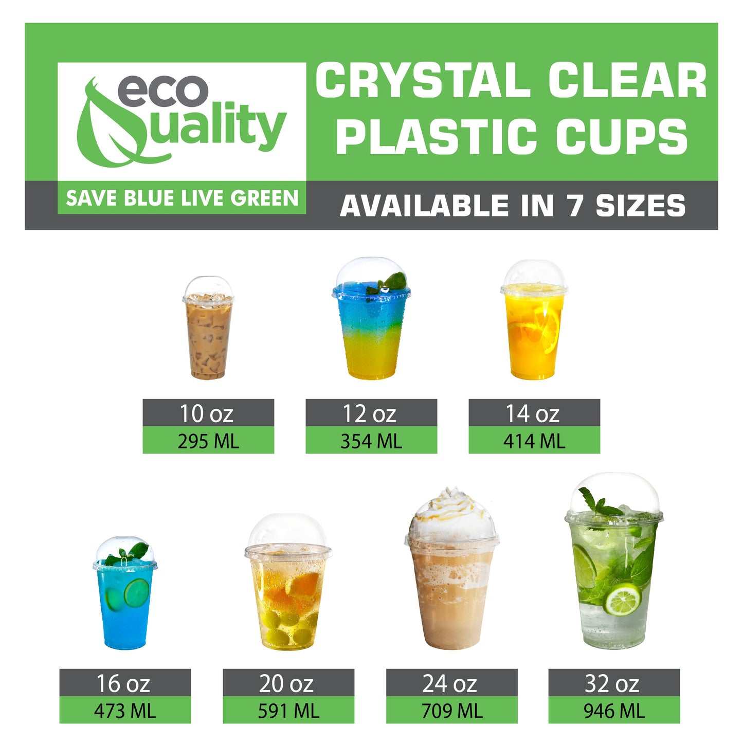 Disposable Pet Clear Plastic Smoothie Cups with Clear Dome Lids