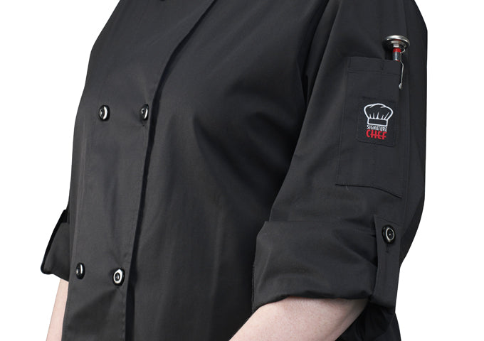 Unisex Chef Jacket Long Sleeves, Chef Coat - Restaurant Kitchen Chef Uniform Button Design