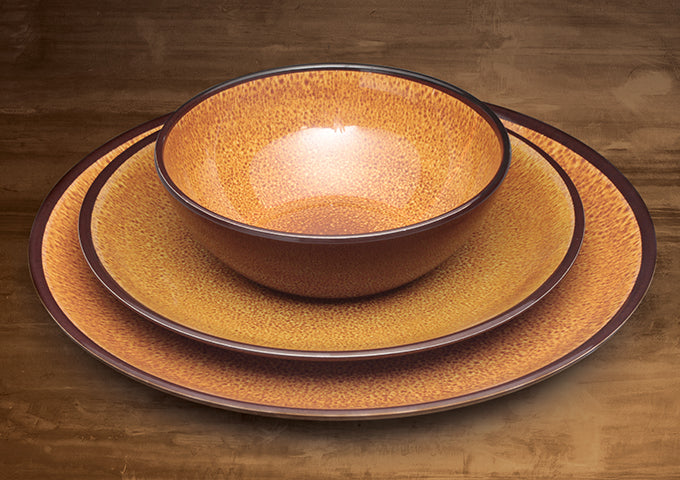 11 inch Melamine Round Tan Dinner Plate