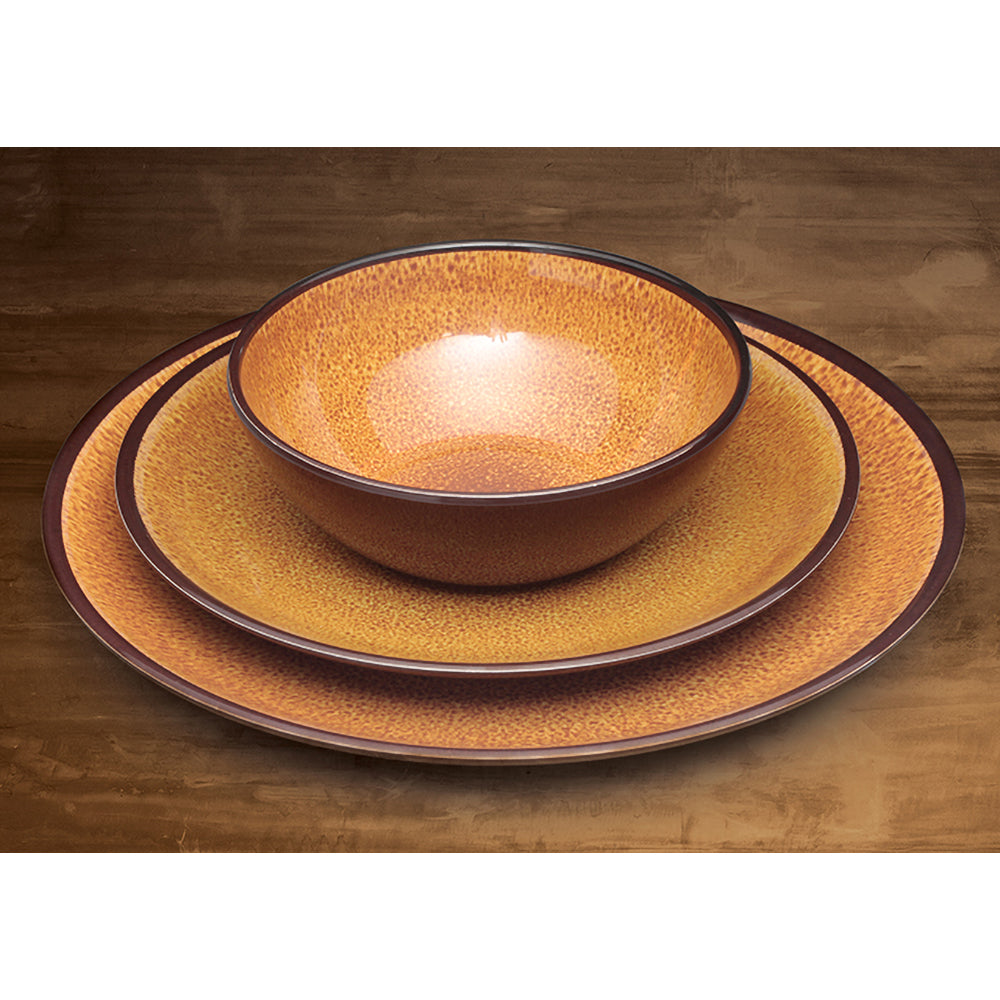 16oz Round Tan Melamine Rimless Bowl