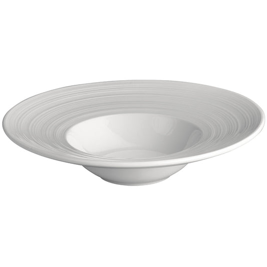 14 oz porcelain white soup bowls with linear embossment design microwave and dishwasher safe easy to use and clean stackable chip stain and scratch resistant