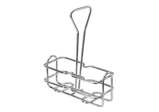 Cruet Rack for 6oz Oil/Vinegar Bottles, Black Coating / Black Wire