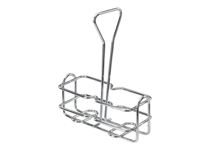 Cruet Rack for 6oz Oil/Vinegar Bottles, Black Coating / Black Wire