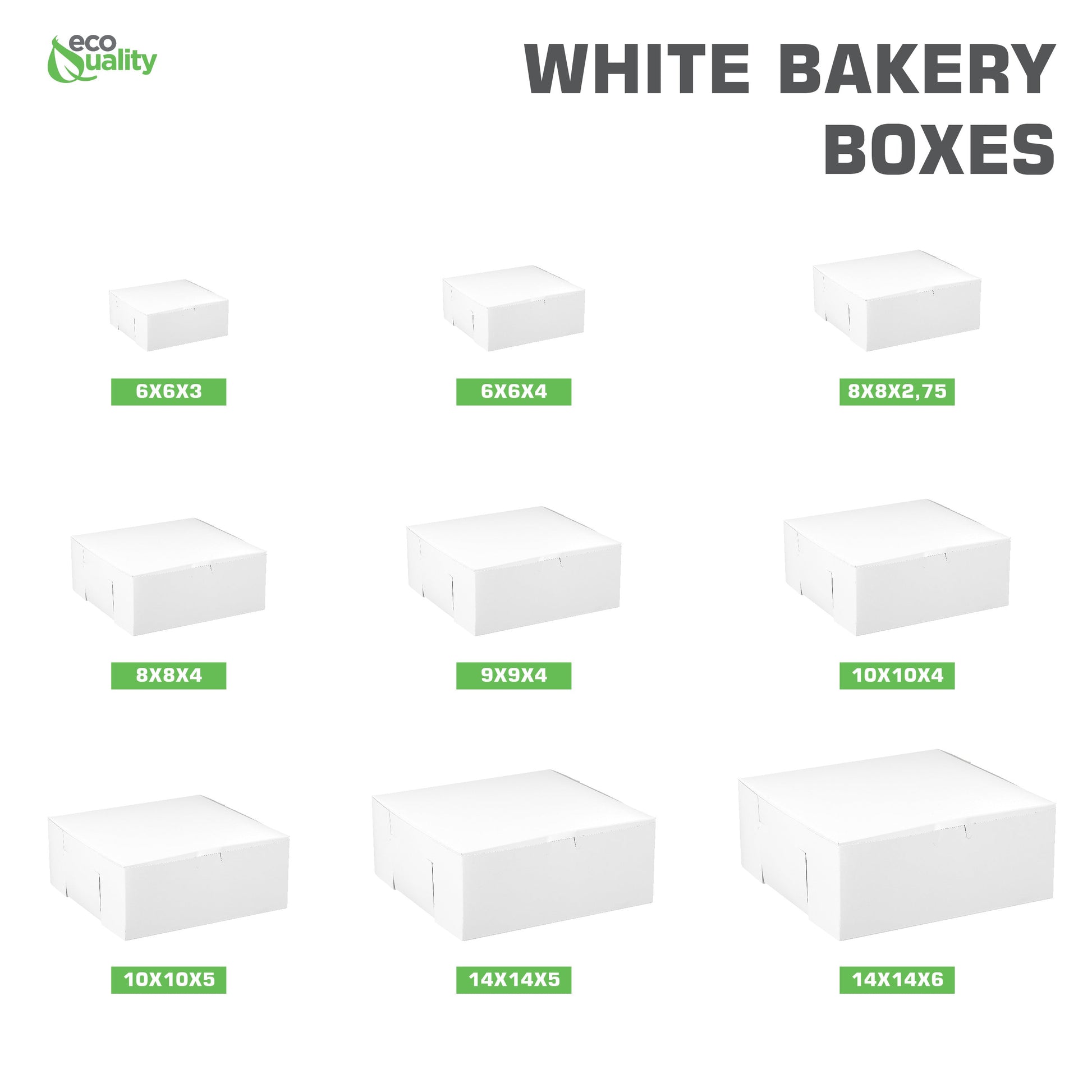 White Kraft Paperboard for Home or Retail  White Bakery Pastry Boxes  Restaurant Food Trucks Caterers take out sustainable  Recyclable for Pastries  Pies  Paper Cardboard  Gift Box  Ecofriendly  Cookies  Catering Restaurant Cafe Buffet Event Party  Cakes  Baby Shower  affordable bulk economical commercial wholesale