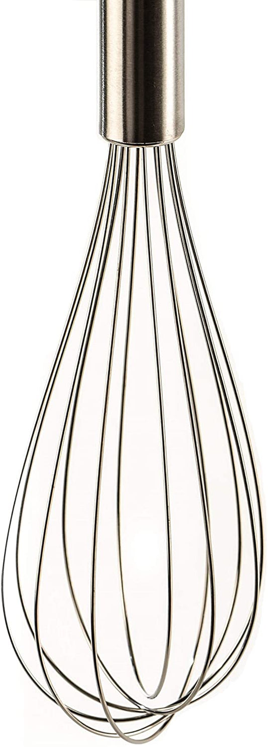 Stainless Steel Wire Whisk Set - Heat Resistant Egg Beater Mixing Balloon - Perfect for Baking, Cooking, Kitchen Utensils, Whisking, Beating (10 Inch)